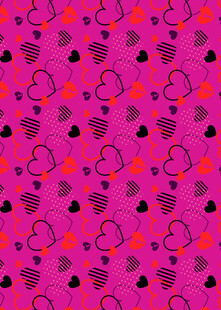 粉色爱心图案背景