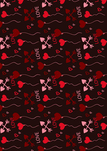 爱心波浪图案背景纹理