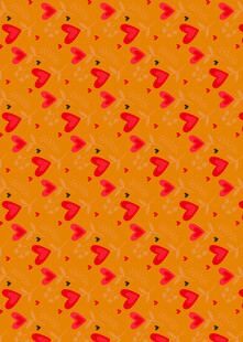 橙色底红色图案纹理背景