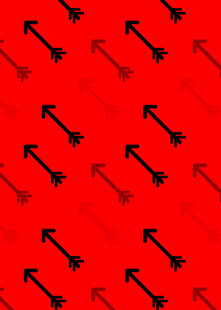 红色背景黑色箭头图案