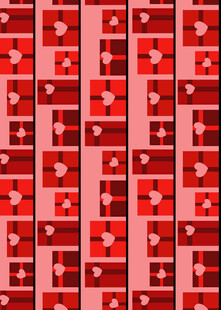 红色几何图案背景纹理