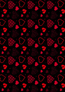 黑色背景红心图案纹理