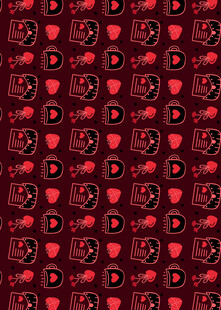 红色爱心图案背景纹理