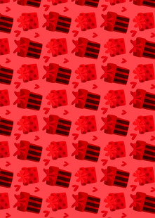 红色几何图案背景纹理