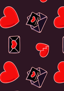 爱心信封图案 