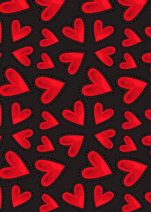 红色爱心图案背景纹理