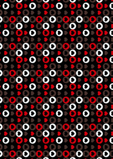 黑底红白圆形图案纹理