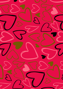 爱心满布的浪漫红色背景