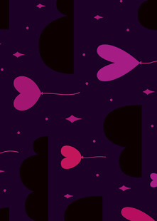 紫色爱心梦幻背景图案