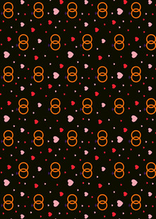 复古风圆环碎花图案背景