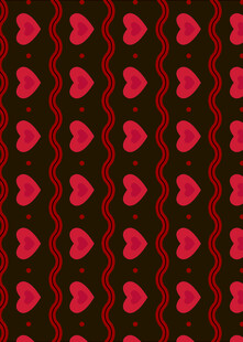 心形波浪纹图案背景