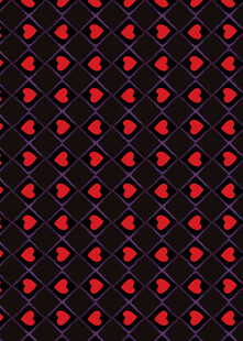 心形图案黑色背景织物纹理