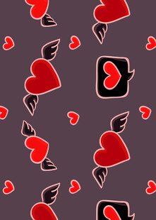 爱心图案背景设计素材