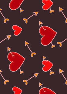 爱心箭头图案背景纹理