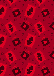 红色爱心图案背景纹理