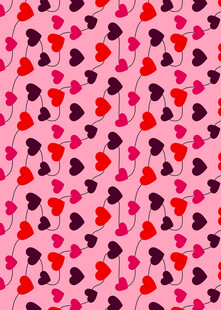 粉色爱心图案背景