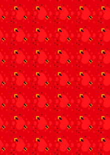 红色草莓图案背景纹理