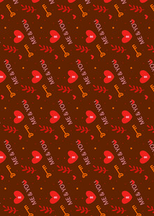 红色花卉图案背景纹理