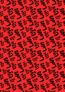 红色底黑色图案纹理背景