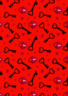 红色背景钥匙图案纹理