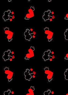 黑色背景上的红色图案