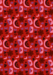 红色几何图案纹理背景