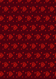 红色心形图案背景纹理