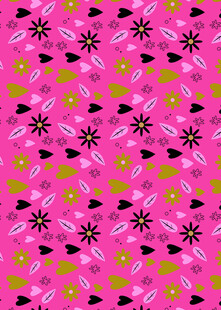 粉色花卉几何图案背景