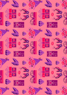 几何图案彩色无缝背景图