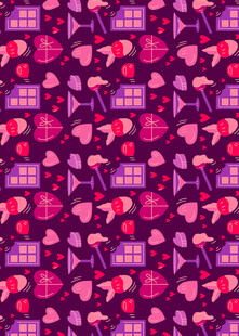 浪漫情人节爱心图案背景