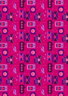 粉色背景几何图案无缝纹理