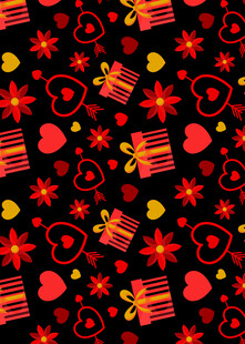 爱心礼物图案背景