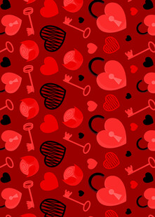 红色爱心图案背景