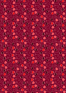 红色花卉图案纹理背景