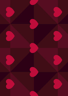 心形几何图案背景