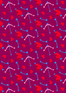 红蓝图案构成的绚丽背景