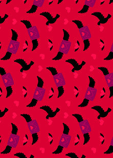 红色抽象几何图案纹理