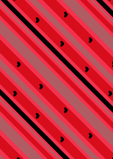 红色条纹带黑点图案背景