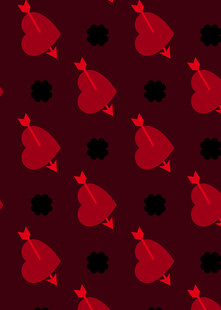 红色爱心图案背景纹理