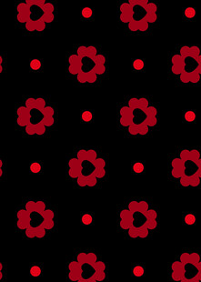 黑色底红色花朵图案背景