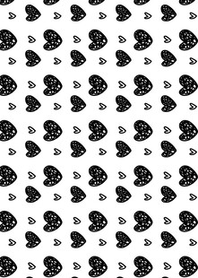 黑白心形图案无缝背景