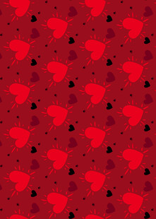 红色心形图案背景纹理