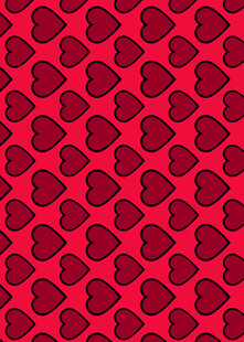 红色心形图案背景