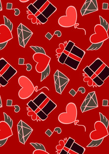 情人节爱心礼物图案背景