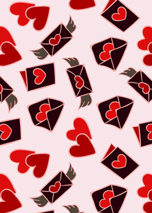 爱心信封图案背景