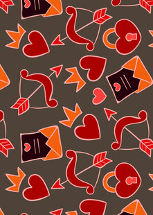 爱心箭头图案背景设计