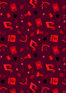 红色促销元素无缝背景图