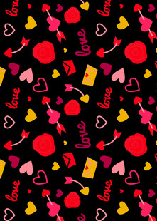 情人节浪漫爱心图案背景