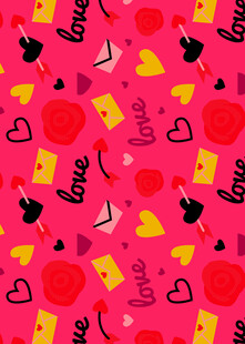 爱心图案情人节浪漫背景