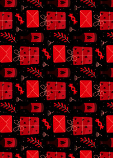 红色几何图案黑色背景纹理